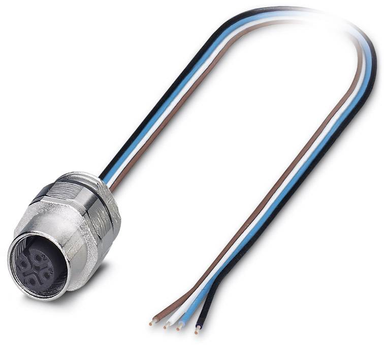 Phoenix Contact 1693791 Sensor-/Aktor-Einbausteckverbinder M12 Buchse, Einbau 0.50 m Polzahl Sensoren: 4 1 St.