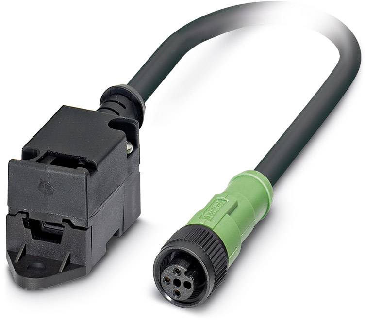 Phoenix Contact 1557316 Sensor-/Aktor-Datensteckverbinder, konfektioniert M12 SPEEDCON Stecker, gerade, Buchse, gerade 5.00m