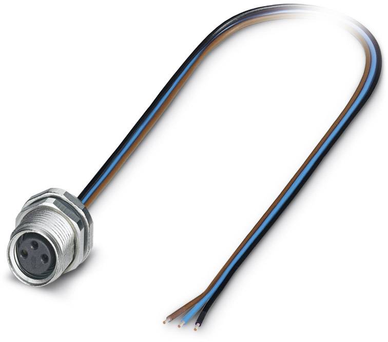 Phoenix Contact 1456080 Sensor-/Aktor-Einbausteckverbinder M8 Buchse, Einbau 0.50m Polzahl Sensoren: 3 1St.