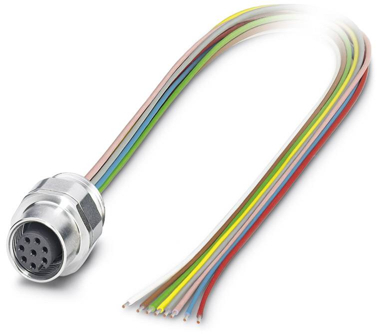Phoenix Contact 1554665 Sensor-/Aktor-Einbausteckverbinder M12 Buchse, Einbau 0.50 m Polzahl Sensoren: 8 1 St.