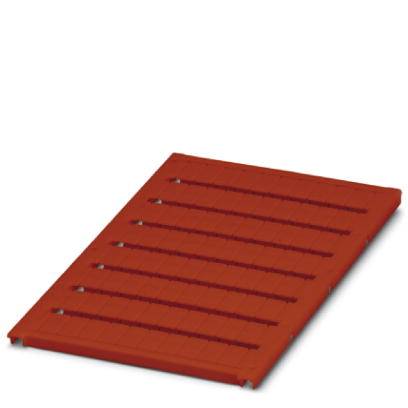Ein rotes Ziegeldachpaneel mit mehreren parallelen Rillen von oben betrachtet. Es dient als Dachmaterial.