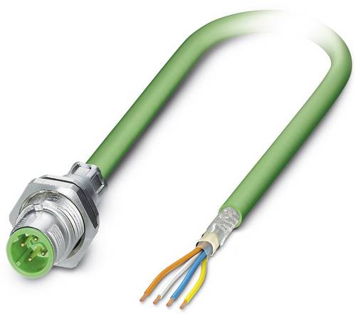 Phoenix Contact 1437805 Sensor-/Aktor-Einbausteckverbinder M12 Stecker, Einbau 0.50 m Polzahl Senso