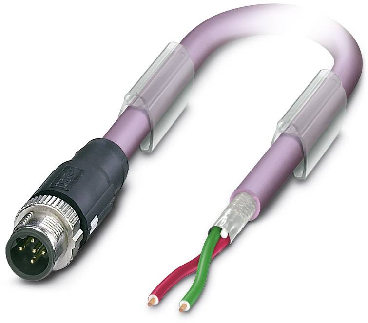 Phoenix Contact 1518041 Sensor-/Aktor-Datensteckverbinder, konfektioniert M12 Stecker, gerade 10.00m Polzahl Sensoren: 2 1St.