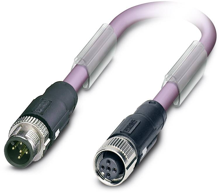 Phoenix Contact 1518119 Sensor-/Aktor-Datensteckverbinder, konfektioniert M12 Stecker, gerade, Buchse, gerade 0.50m Polzahl