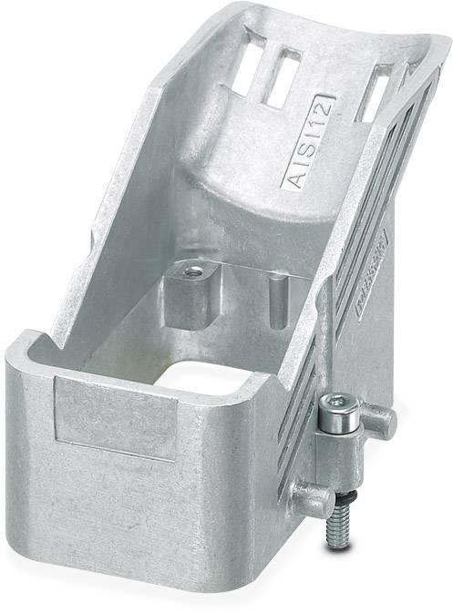 Metallteil mit Aufschrift 'AISI 12', geschraubt am unteren Rand. Es hat eine eckige, offene Struktur und mehrere Schlitze.