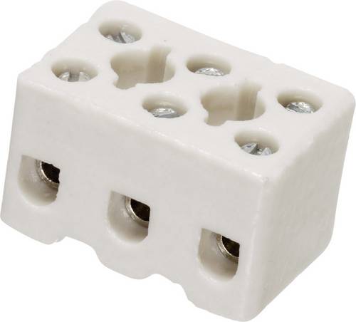 Adels-Contact 41 22 03 Porzellanklemme flexibel: -2.5 mm² starr: -2.5 mm² Polzahl: 3 Weiß