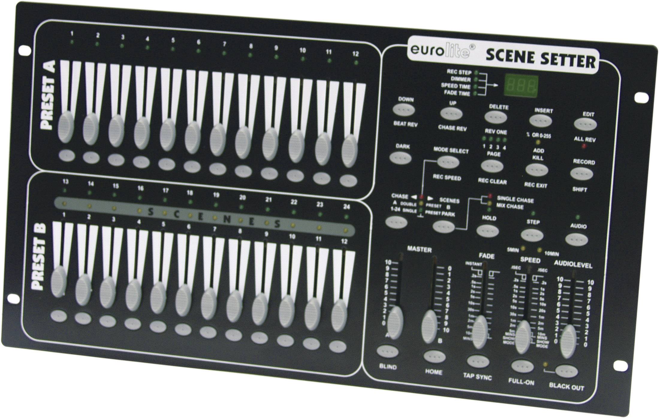 Eurolite Scene Setter DMX Controller 24-Kanal 19 Zoll-Bauform, Musiksteuerung