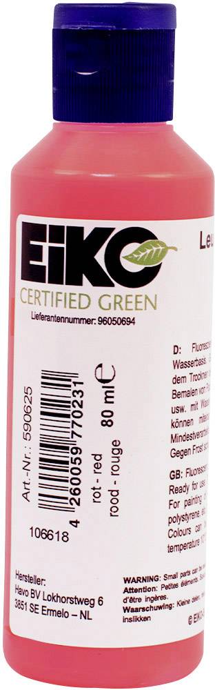 EiKO UV-Leuchtfarbe Rot 80ml