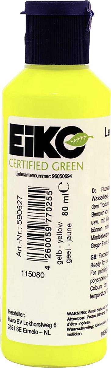EiKO UV-Leuchtfarbe Gelb 80ml