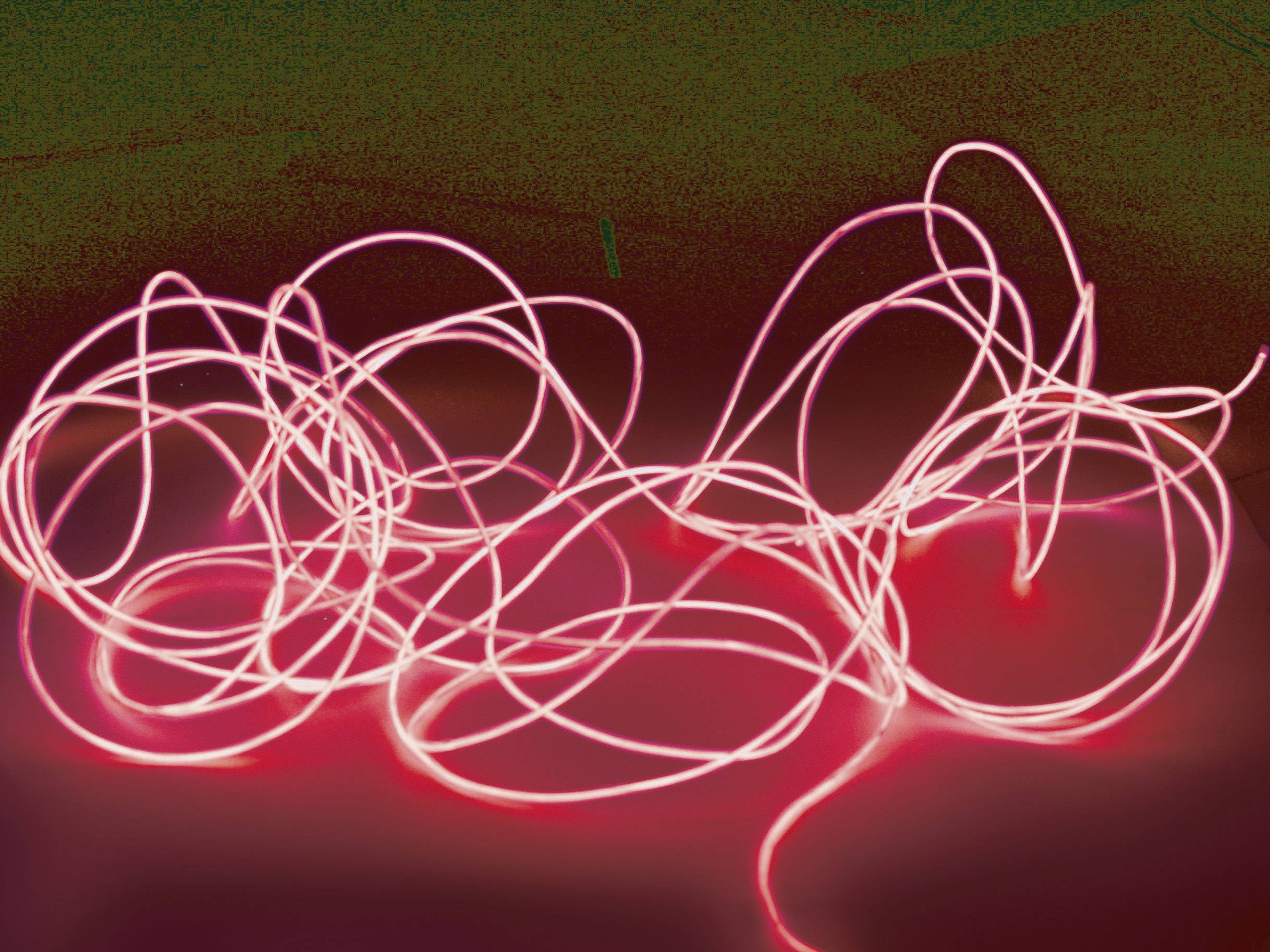 Eurolite Elektro-Luminiszenz Leuchtschnur 3V Rot 2m
