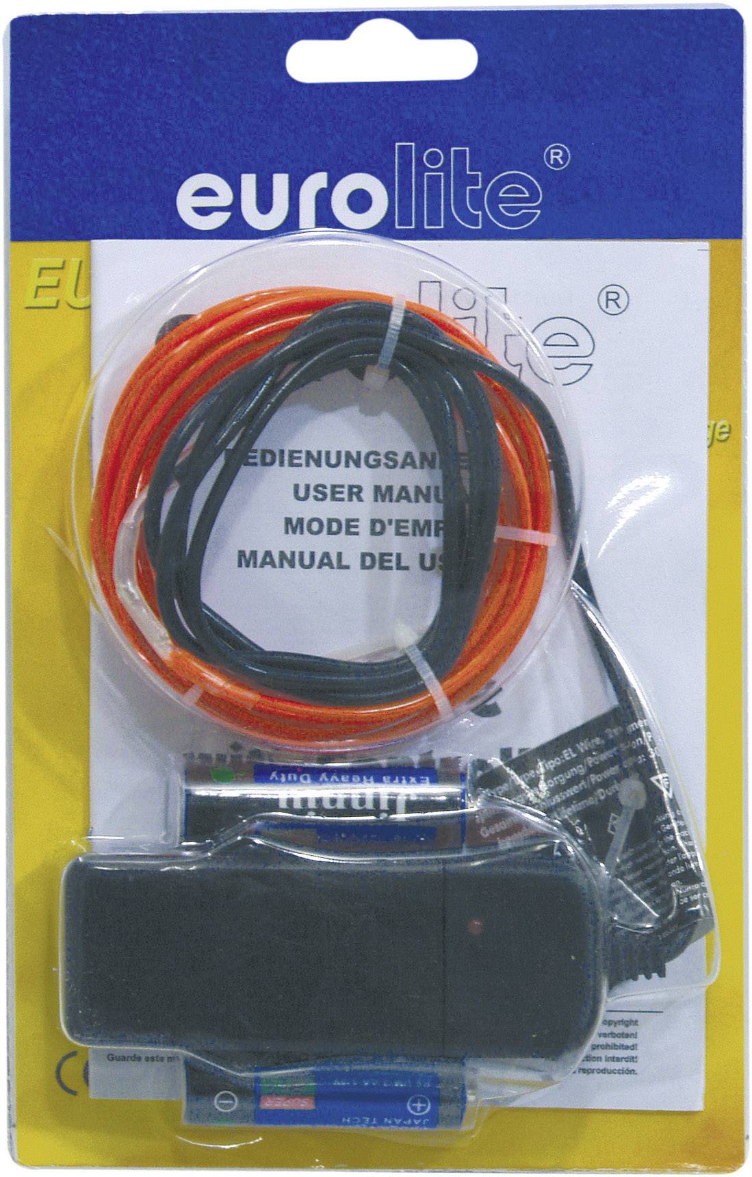 Eurolite Elektro-Luminiszenz Leuchtschnur 3V Rot 2m