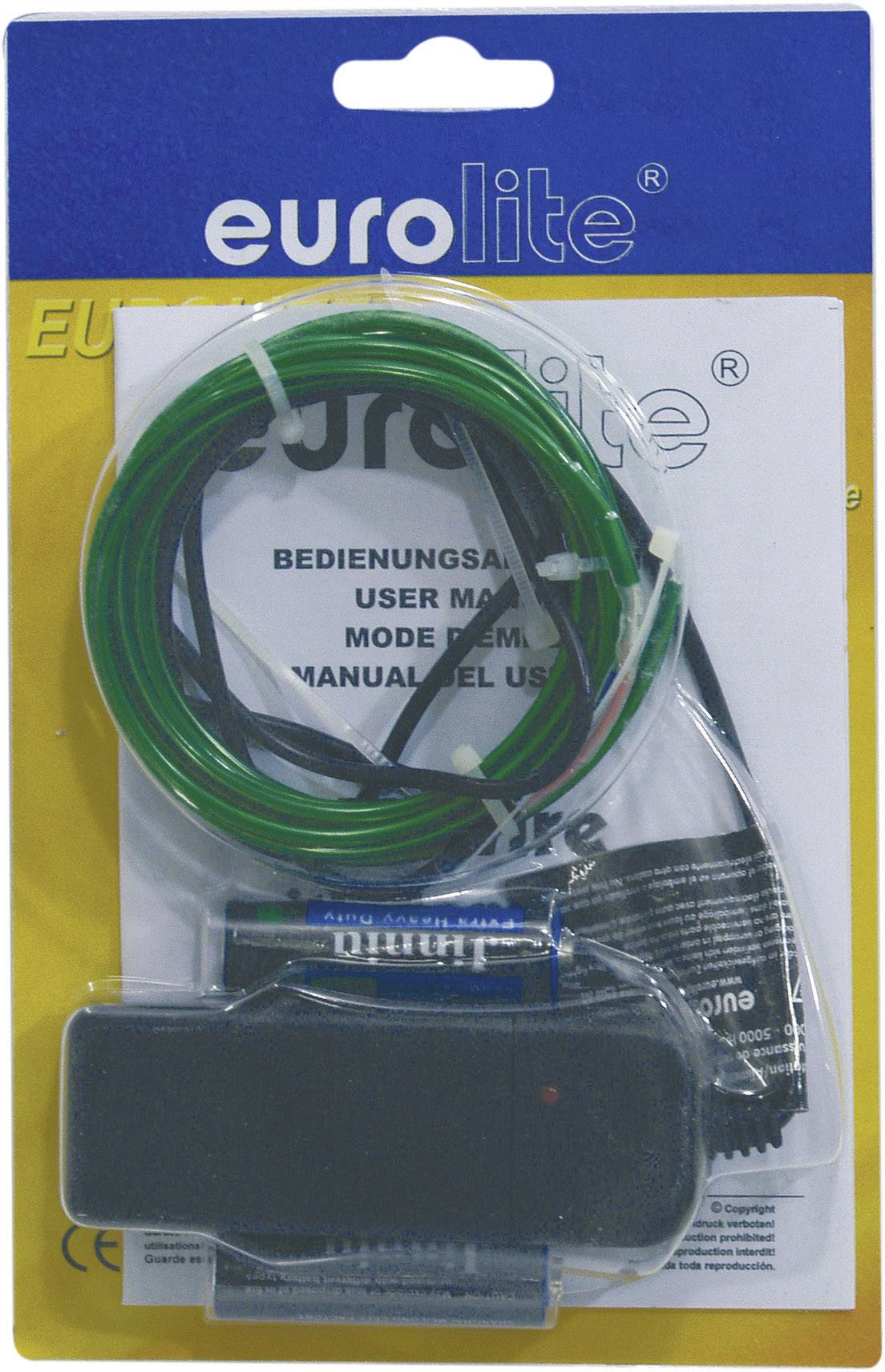 Eurolite Elektro-Luminiszenz Leuchtschnur 3V Grün 2m