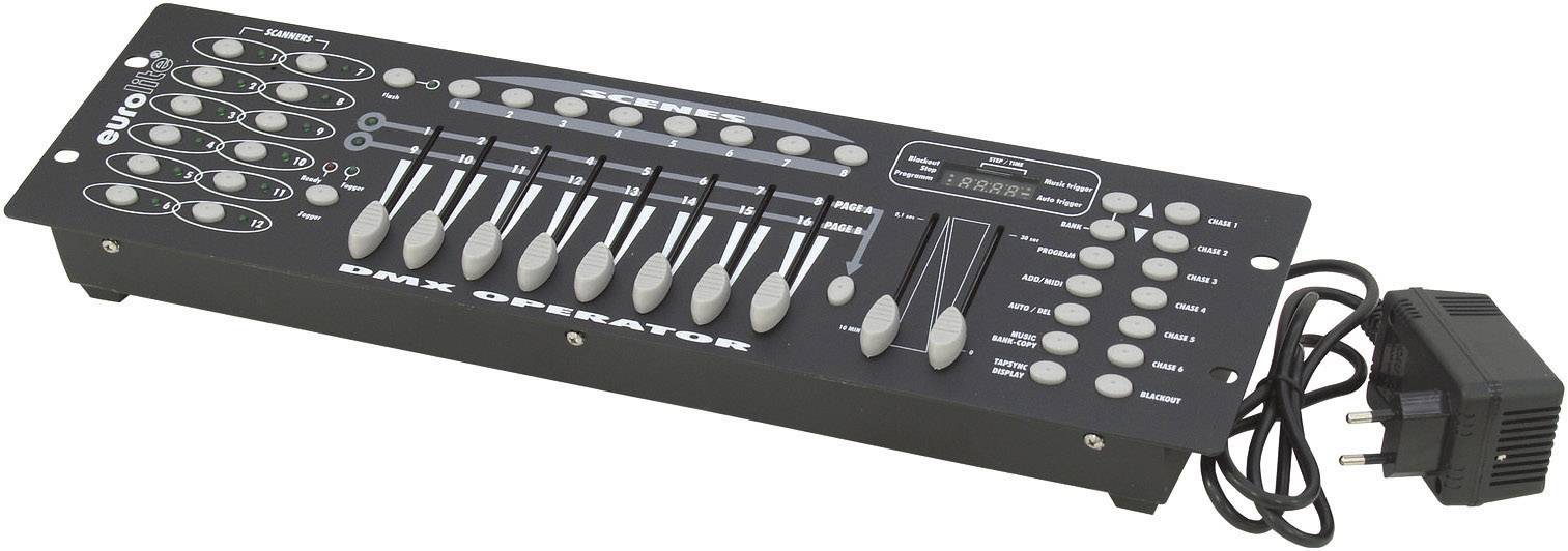 Eurolite DMX Operator 192 DMX Controller 16-Kanal 19 Zoll-Bauform, Musiksteuerung