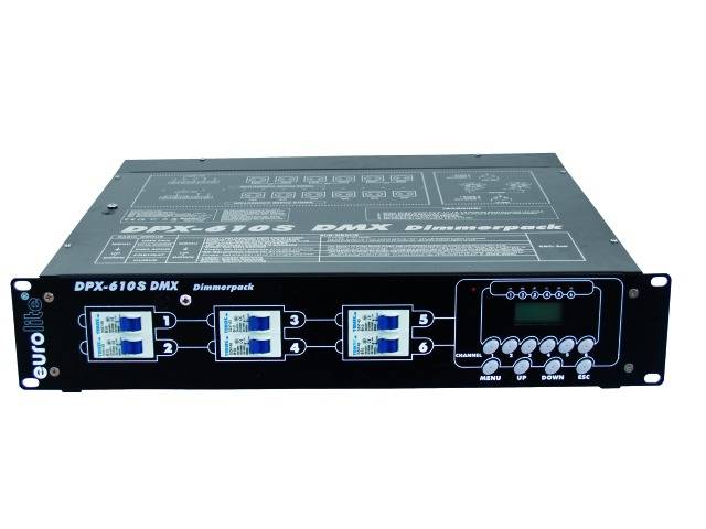 Eurolite DPX-610 DMX Dimmer 6-Kanal 19 Zoll-Bauform