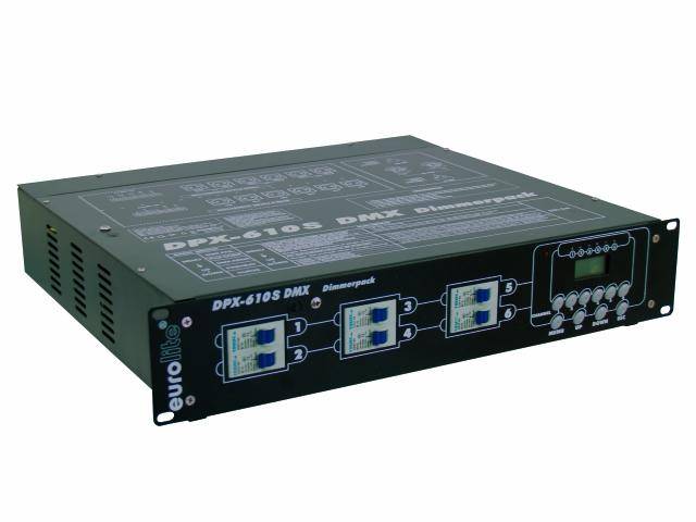 Eurolite DPX-610 DMX Dimmer 6-Kanal 19 Zoll-Bauform