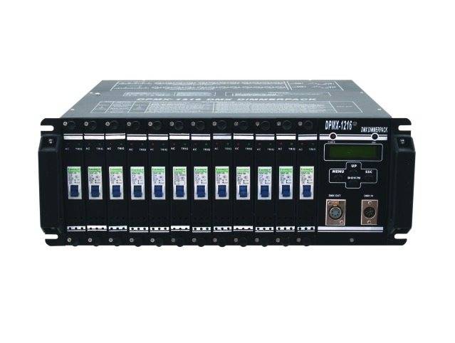 Eurolite DPMX-1216 DMX Dimmer 12-Kanal 19 Zoll-Bauform