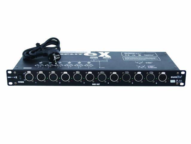 Eurolite DMX Split 6X DMX Splitter 6-Kanal 19 Zoll-Bauform
