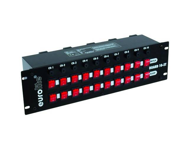 Eurolite Board 10-ST 10x Schutzkontakt 19 Zoll Stromverteiler 3 HE