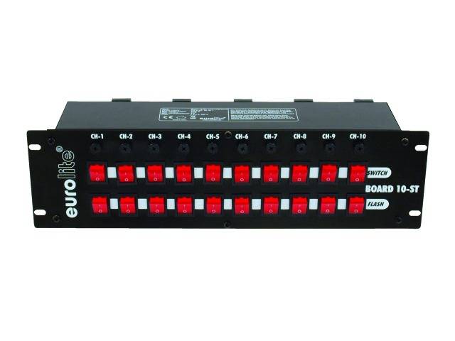 Eurolite Board 10-ST 10x Schutzkontakt 19 Zoll Stromverteiler 3 HE