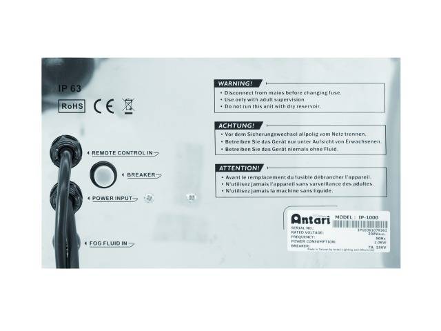 Antari IP-1000 Nebelmaschine inkl. Kabelfernbedienung