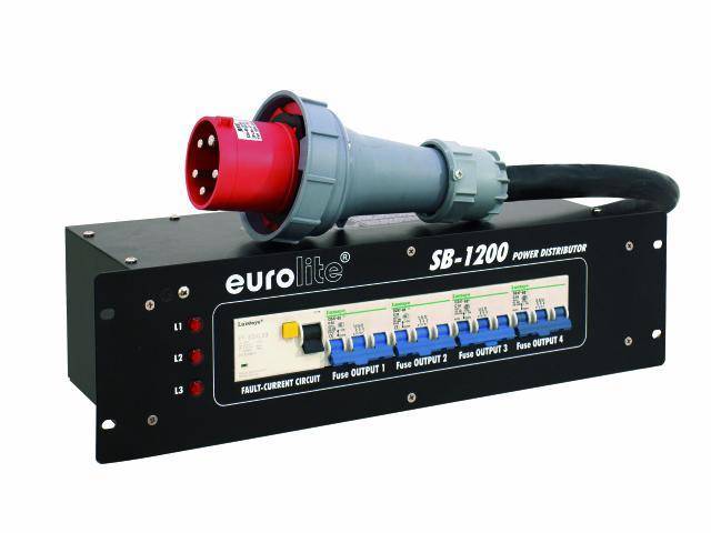 Eurolite SB-1200 19 Zoll Stromverteiler 4fach 3 HE