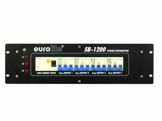Eurolite SB-1200 19 Zoll Stromverteiler 4fach 3 HE