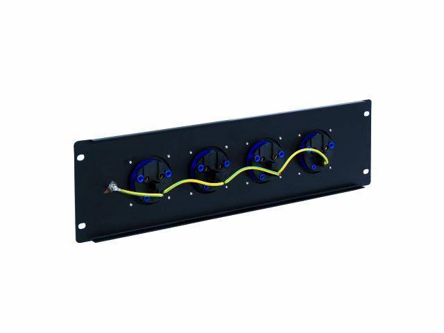 Eurolite PDM 3U-4CEE 32A/3-polig 19 Zoll Stromverteiler 4fach 3 HE