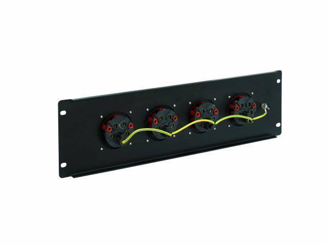 Eurolite PDM 3U-4CEE 32A/5-polig 19 Zoll Stromverteiler 4fach 3 HE