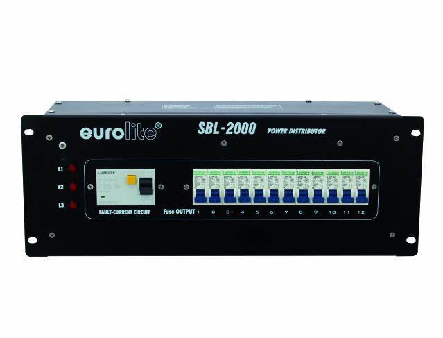 Eurolite SBL-2000 19 Zoll Stromverteiler 12fach 4 HE