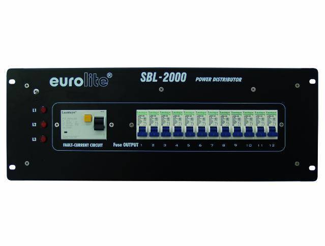 Eurolite SBL-2000 19 Zoll Stromverteiler 12fach 4 HE