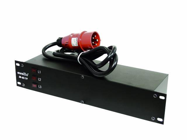 Eurolite SB-65/19 19 Zoll Stromverteiler 6fach 2 HE
