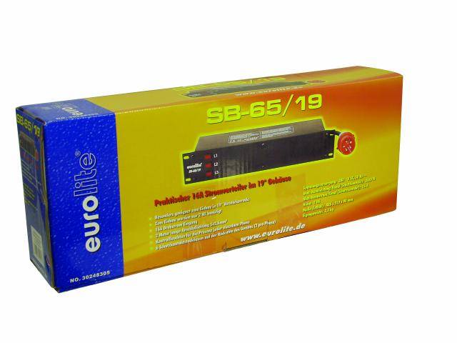 Eurolite SB-65/19 19 Zoll Stromverteiler 6fach 2 HE
