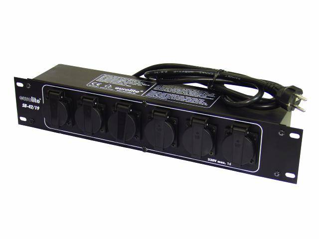 Eurolite SB-42/19 19 Zoll Stromverteiler 6fach 2 HE