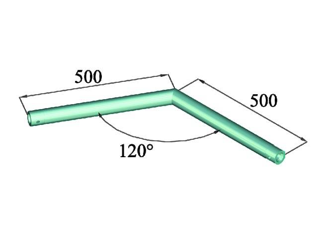 Alutruss SINGLELOCK SPAC-22 1-Punkt Traverse Ecke 120°