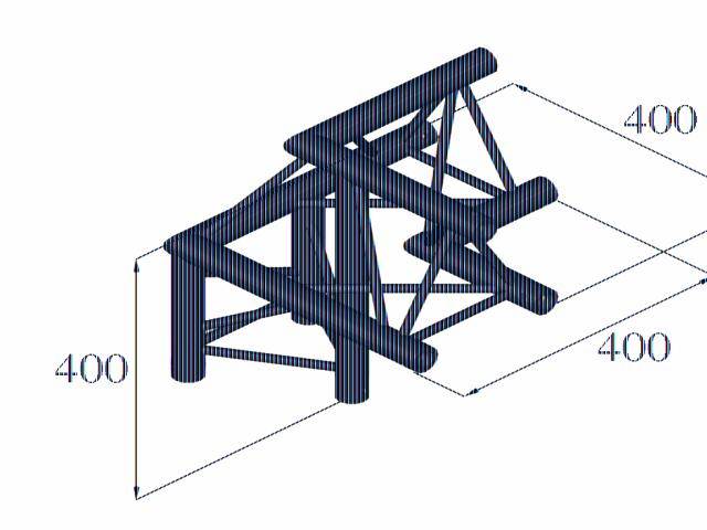 Alutruss DECOLOCK DQ3-PAL31 3-Punkt Traverse 3-Weg-Ecke 90°