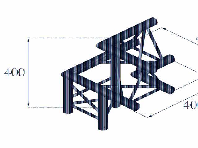 Alutruss DECOLOCK DQ3-PAL32 3-Punkt Traverse 3-Weg-Ecke 90°