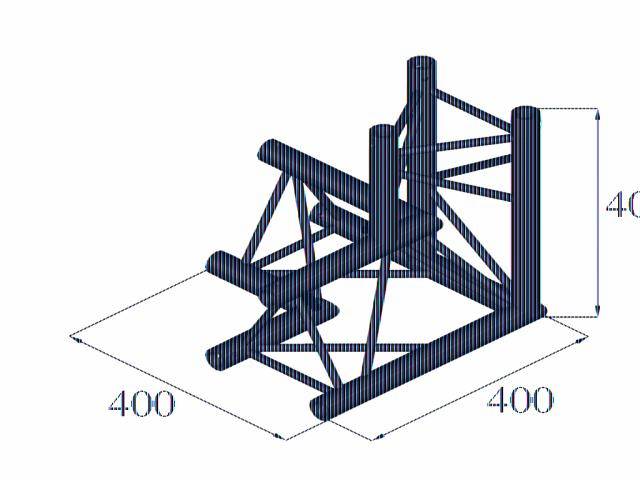 Alutruss DECOLOCK DQ3-PAL33 3-Punkt Traverse 3-Weg-Ecke 90°