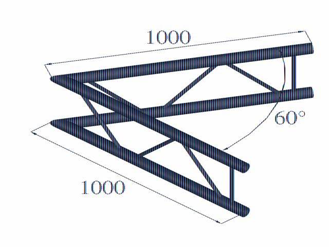 Alutruss BILOCK BQ2-PAC20V 2-Punkt Traverse Ecke 60°