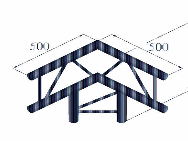Alutruss BILOCK BQ2-PAL31V 2-Punkt Traverse 3-Weg-Ecke 90°