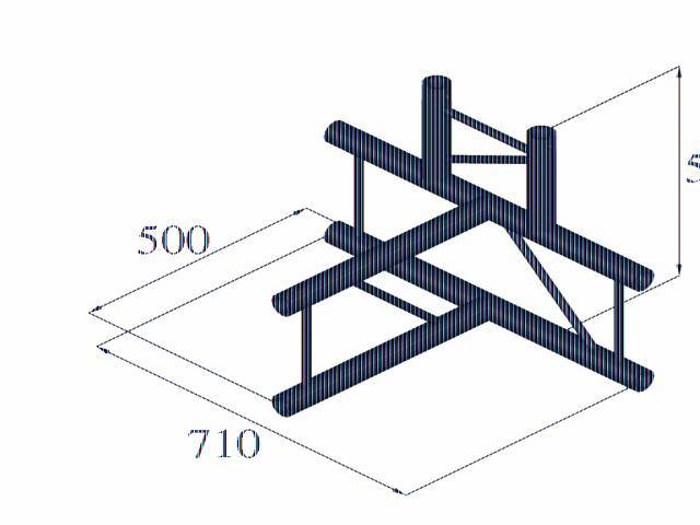Alutruss BILOCK BQ2-PAT42V 2-Punkt Traverse 4-Weg-Ecke 90°