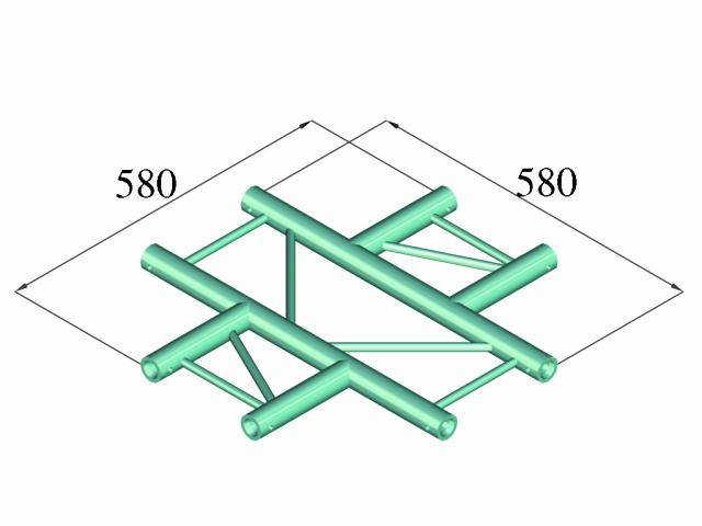 Alutruss DECOLOCK DQ2-PAC41H 2-Punkt Traverse Kreuzstück 90°