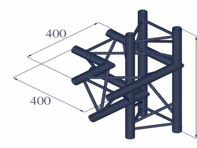 Alutruss DECOLOCK DQ3-PAC44 3-Punkt Traverse 4-Weg-Ecke 90°