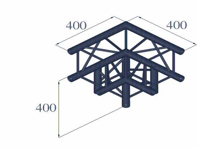 Alutruss DECOLOCK DQ4-PAL30 4-Punkt Traverse 3-Weg-Ecke 90°