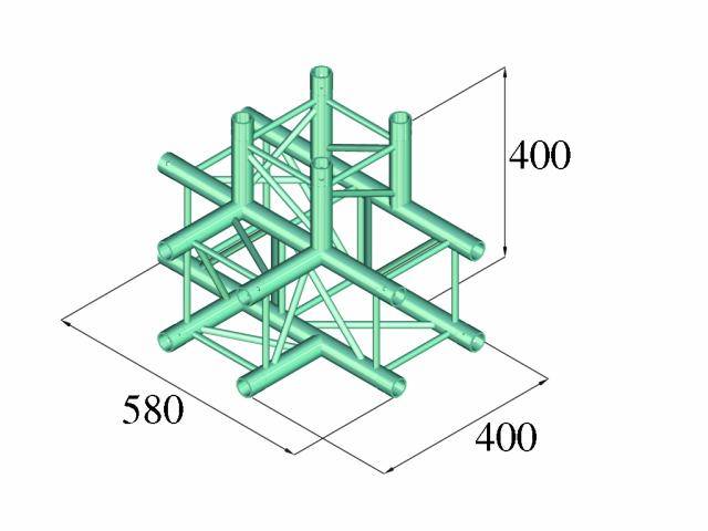 Alutruss DECOLOCK DQ4-PAT42 4-Punkt Traverse 4-Weg-Ecke 90°