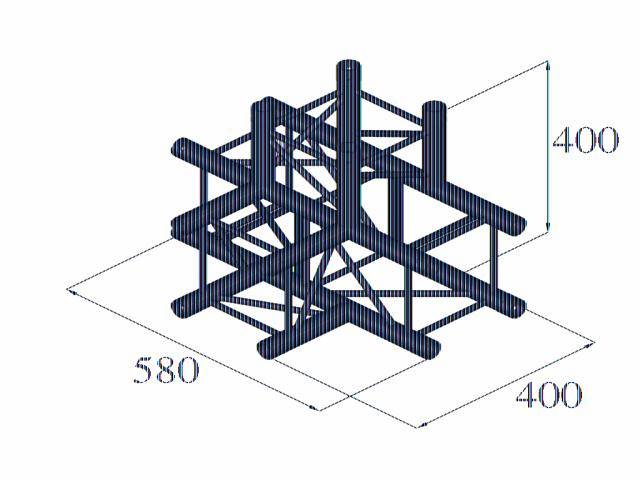 Alutruss DECOLOCK DQ4-PAT42 4-Punkt Traverse 4-Weg-Ecke 90°