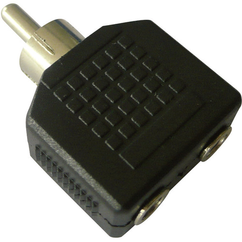SpeaKa Professional SP-2380204 Cinch / Klinke Audio Adapter [1x Cinch-Stecker - 2x Klinkenbuchse 3.5 mm] Schwarz