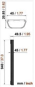 Vogel's Cable 4 Kabelkanal für 4 Kabel 0,94 m schwarz