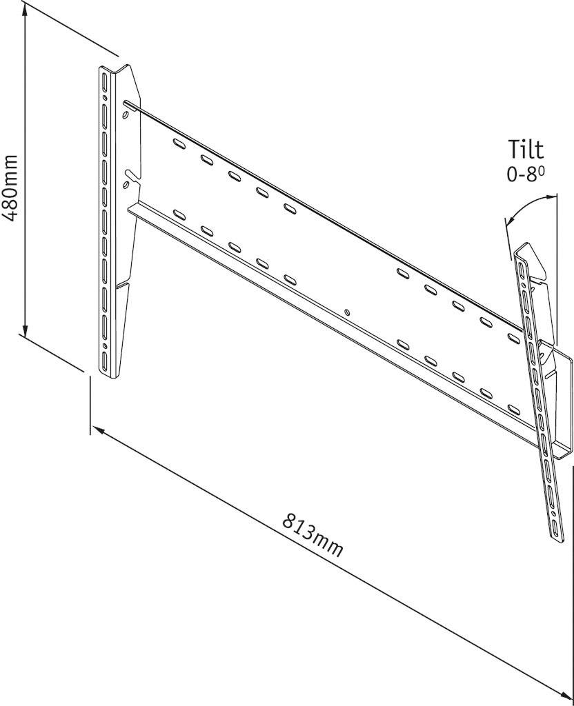 Mount Massive MFL 100 TV-Wandhalterung 101,6 cm (40") - 203,2 cm (80") Neigbar