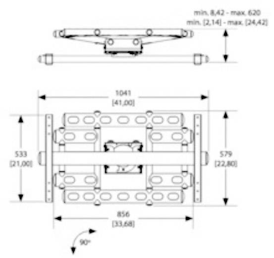 Vogel's PFW 6855 TV-Wandhalterung 165,1 cm (65") - 208,3 cm (82") Neigbar, Rotierbar, Ausziehbar