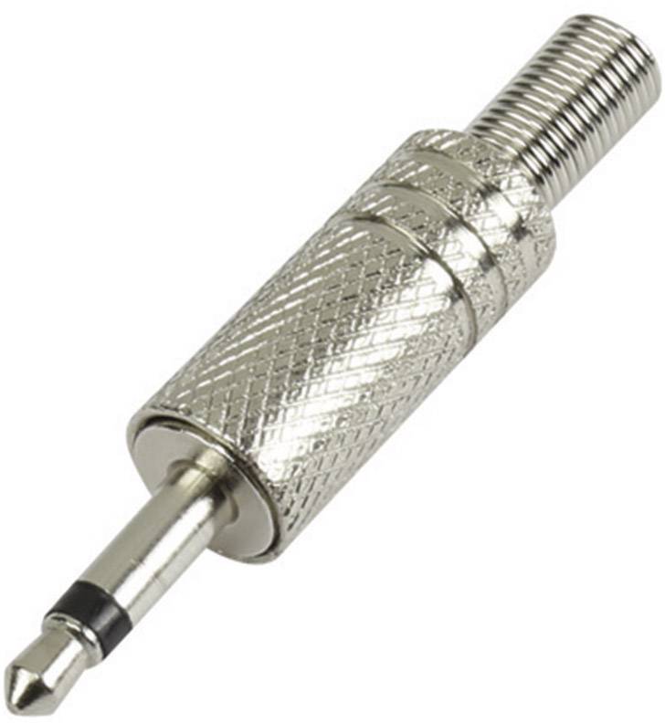 TRU Components 1572331 Klinken-Steckverbinder 3.5mm Stecker, gerade Polzahl: 2 Mono Silber